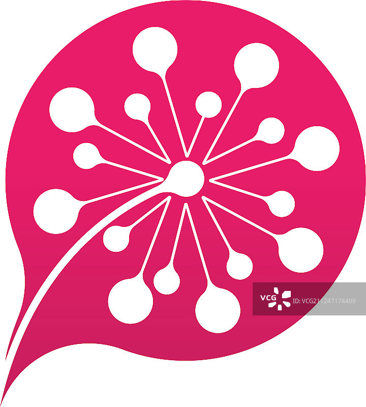 蒲公英花朵logo图片素材