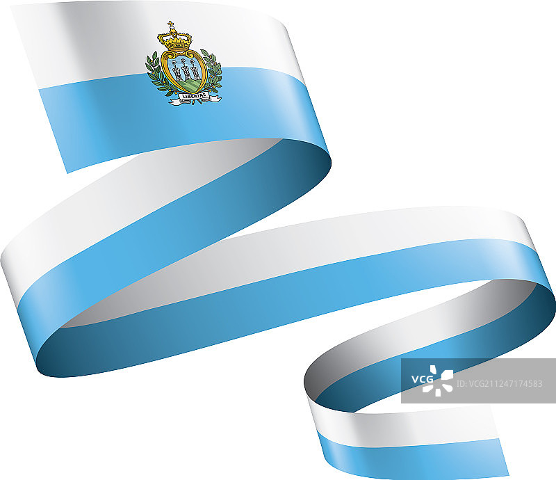 圣马力诺国旗上有白色图片素材