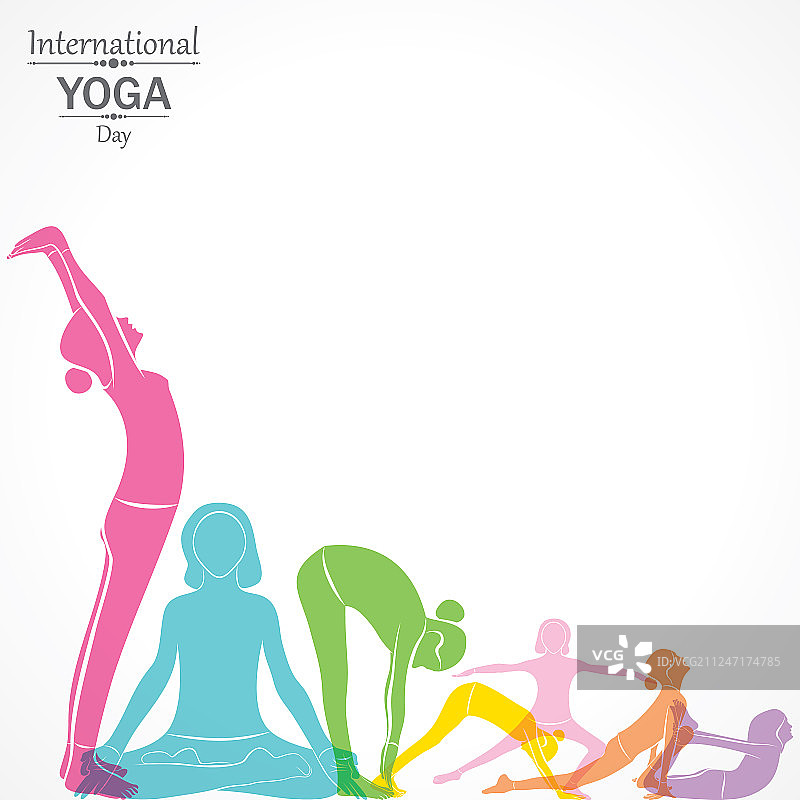 女性在国际瑜伽日做瑜伽图片素材