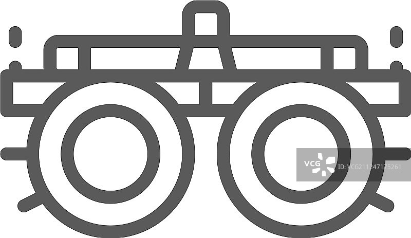 眼镜镜片屈光度选择设备图片素材