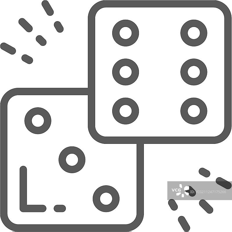 骰子线性图标图片素材
