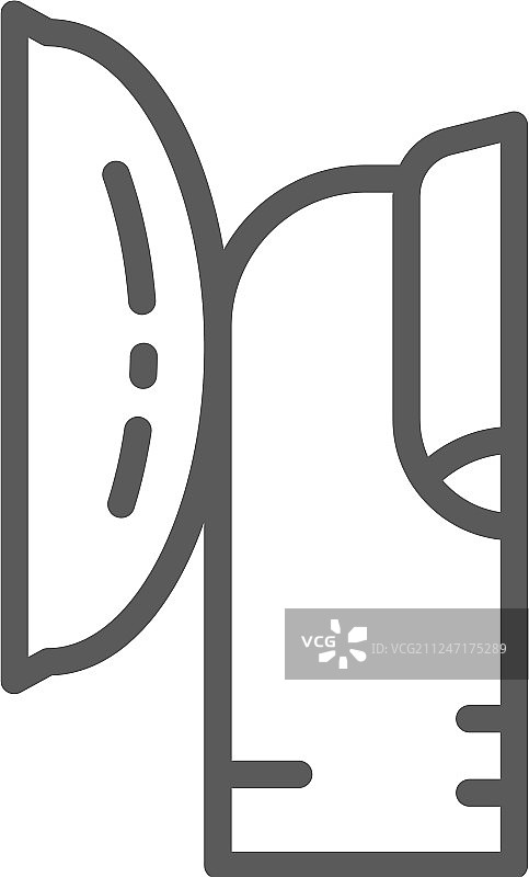 手指佩戴隐形眼镜线性图标图片素材