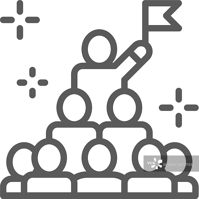 指挥中的领导总统领导者线条图标图片素材