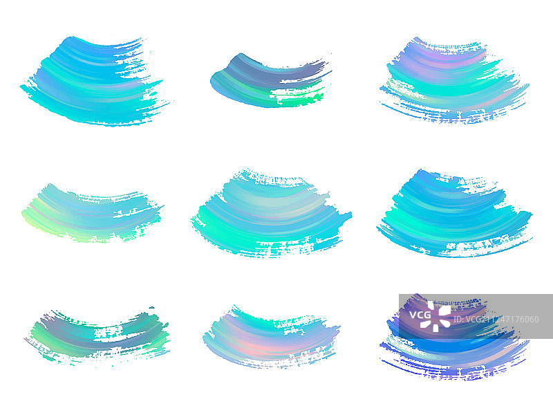 白色背景上的抽象彩色笔触图片素材