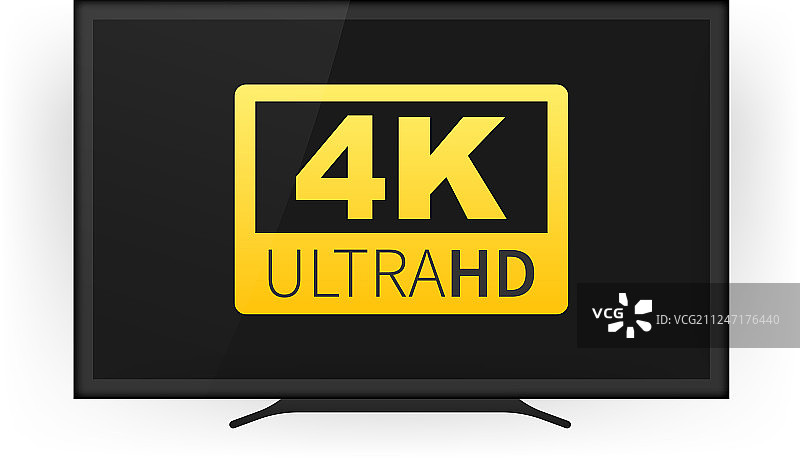 具备4K超高清视频技术的电视屏幕图片素材