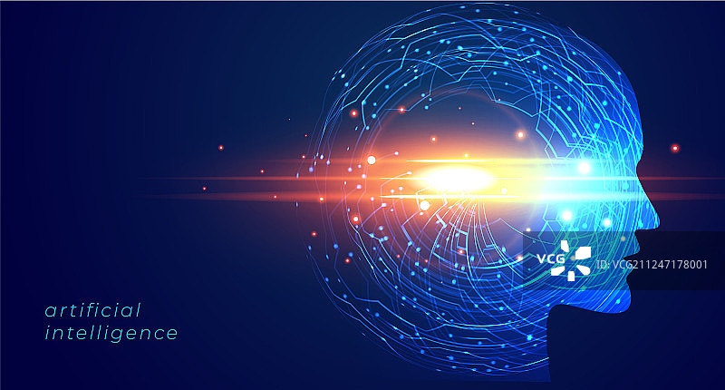 未来主义人工智能面孔图片素材