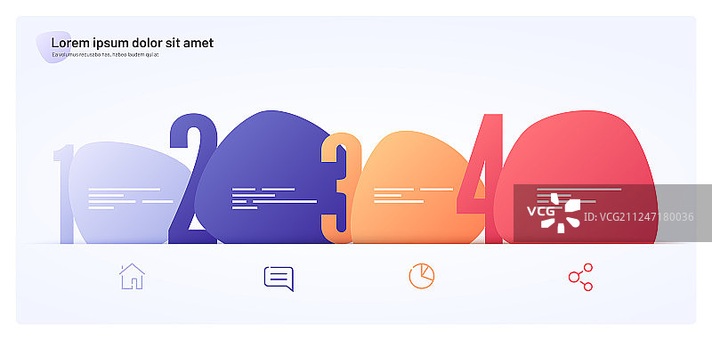 由四个部分组成的信息图表模板图片素材