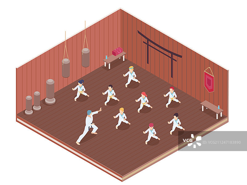 健身房2.5D设计图片素材