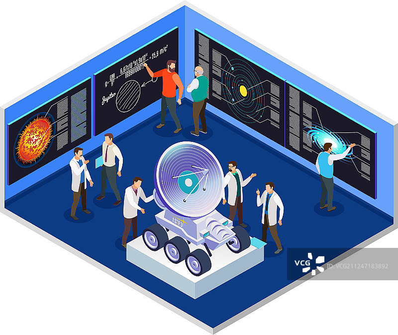 天体物理学研究中心2.5D内部图片素材