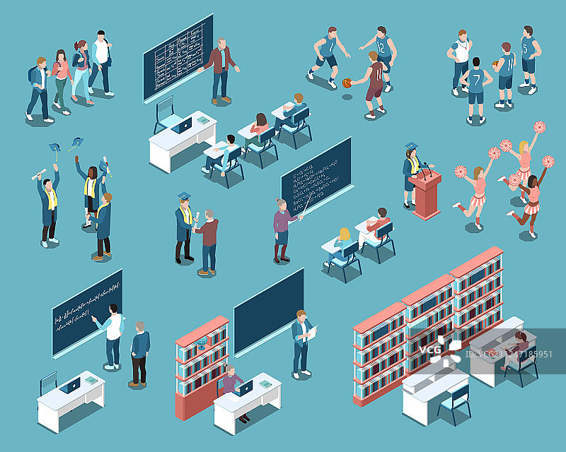 大学2.5D素材图片素材