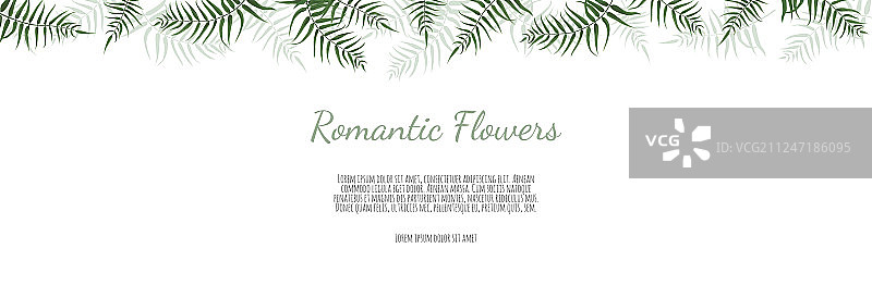 横版植物设计粉色banner图片素材