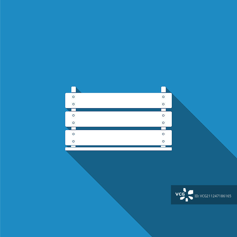 木箱图标，带长阴影图片素材