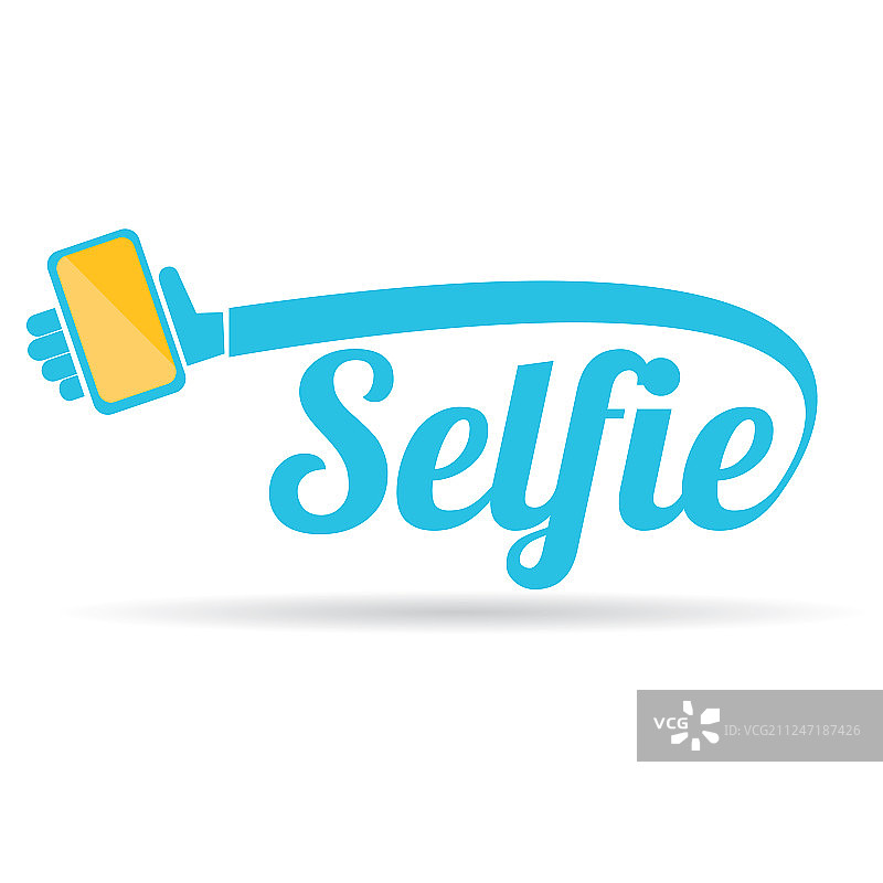 用智能手机自拍概念图标图片素材