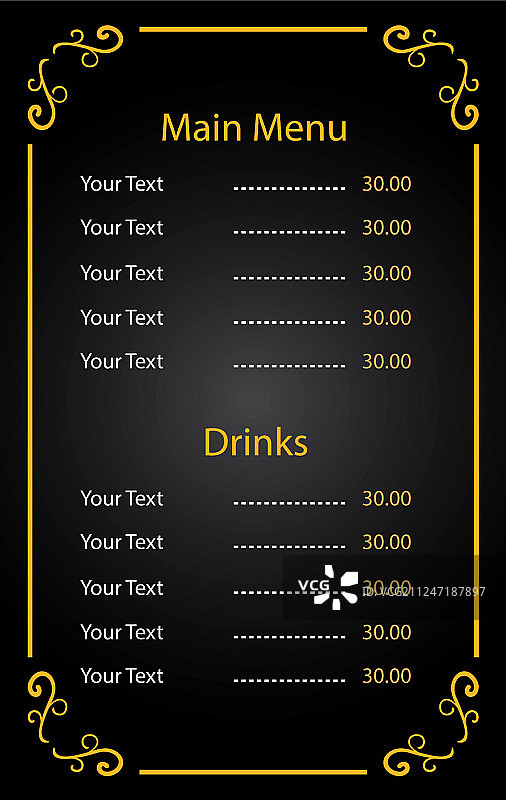 汉堡餐厅食品宣传单排版图片素材