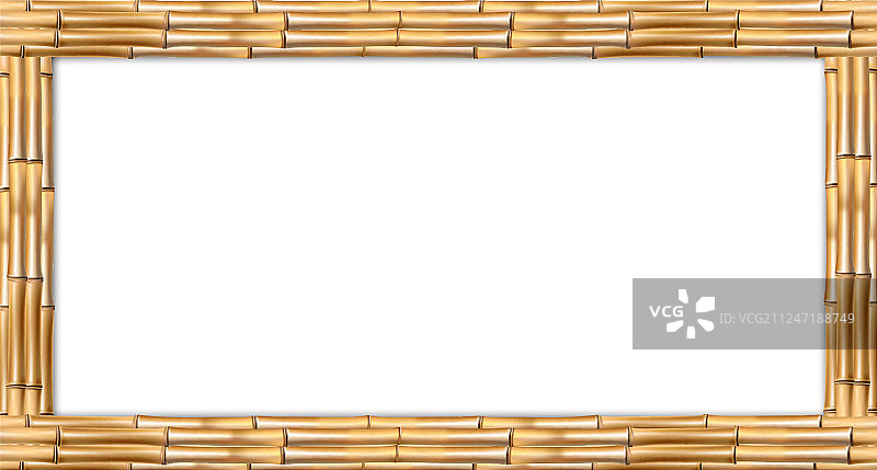 棕色竹竿木质边框图片素材