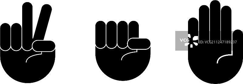 石头剪刀布手势图片素材