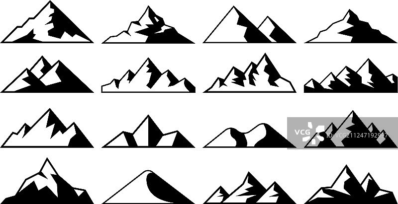 西藏山脉山峰图标图片素材