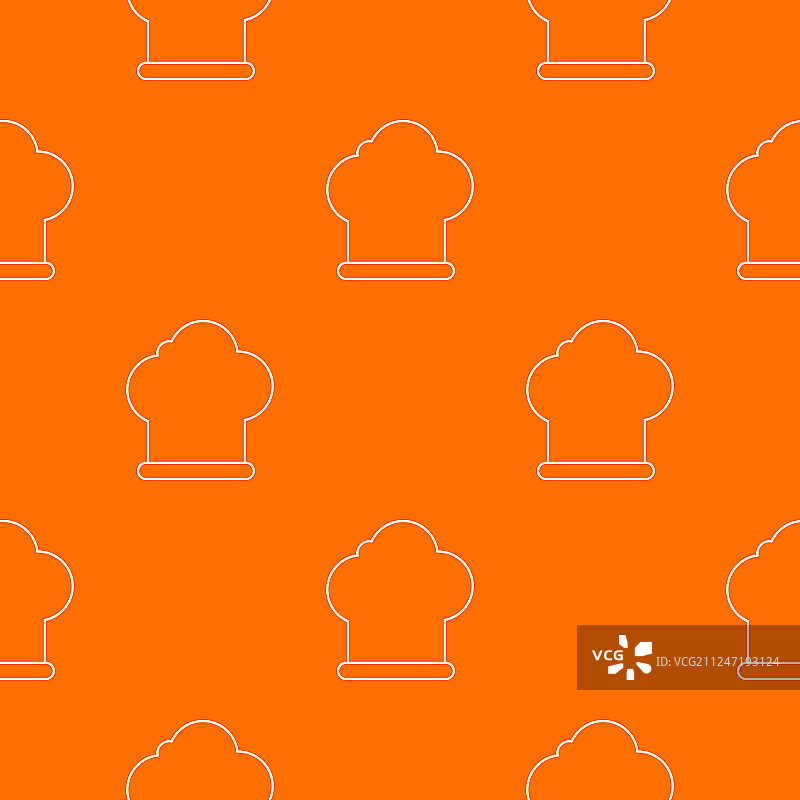 橙色厨师帽图案图片素材