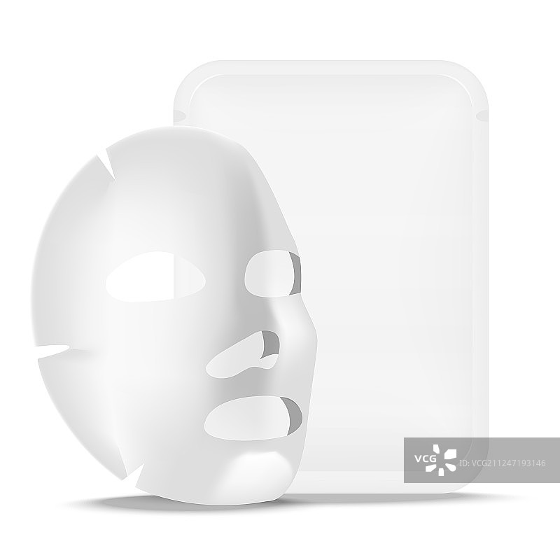 逼真的白色片状面膜图片素材
