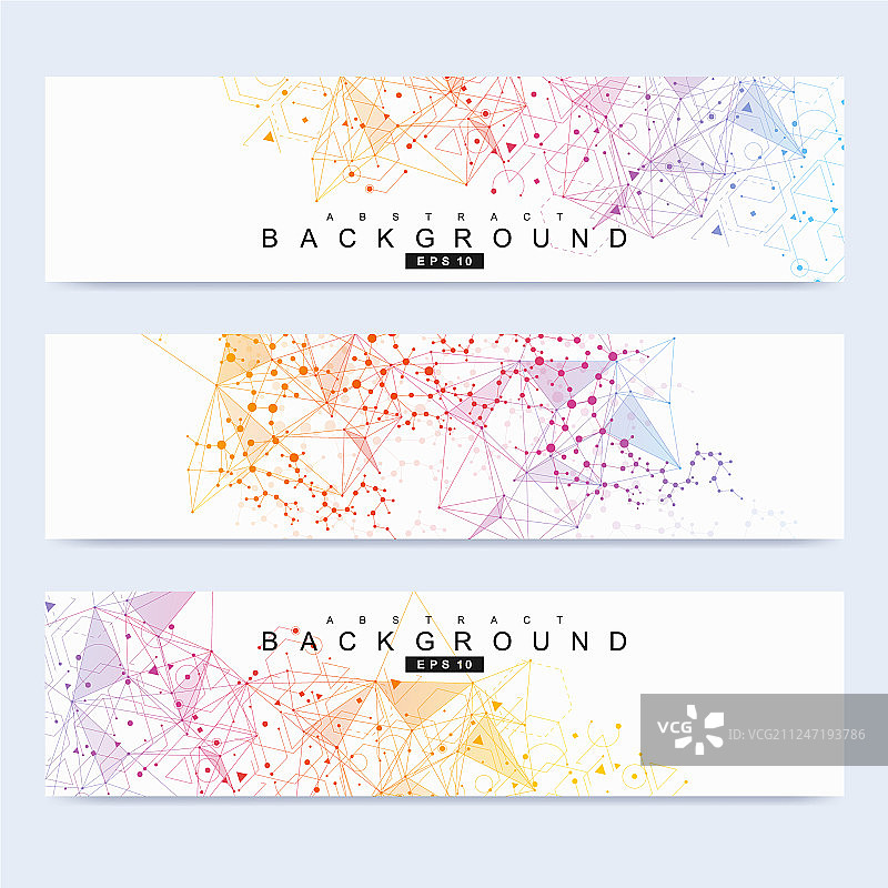 科学的一套现代旗帜DNA图片素材