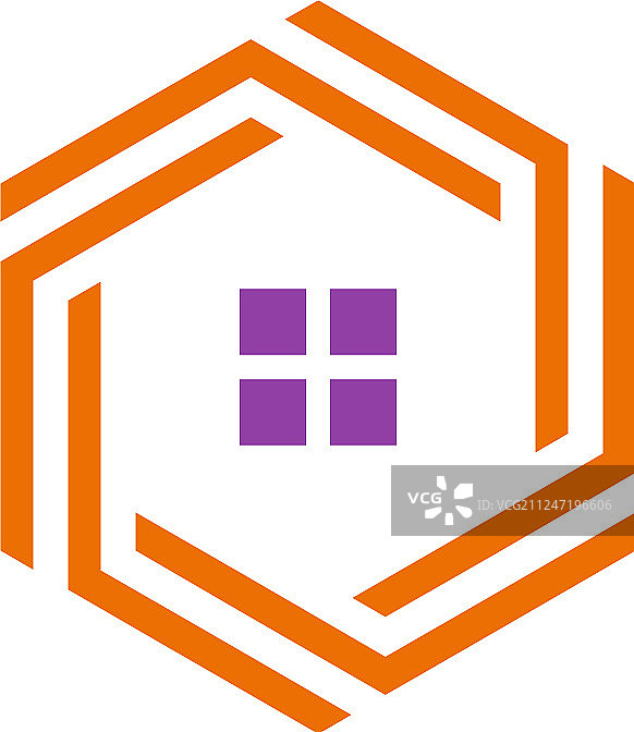 房屋标志多边形线条logo图片素材