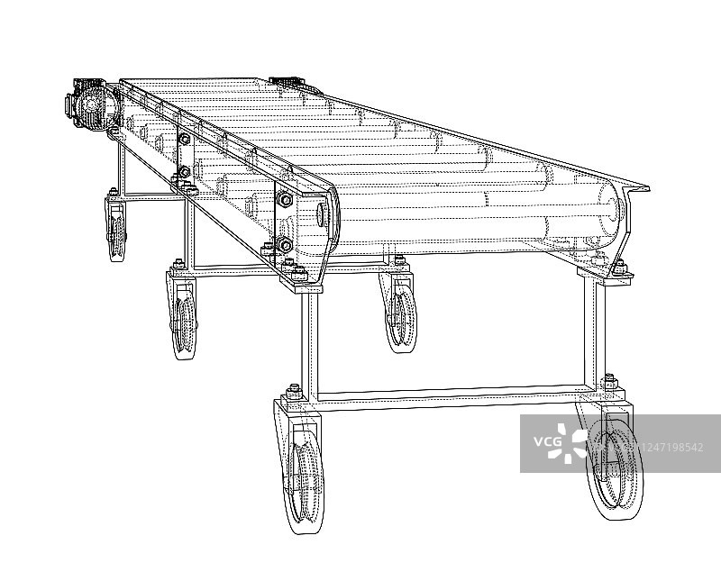 3D轮廓传送带渲染图片素材