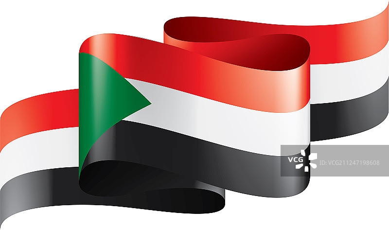 苏丹国旗上有白色图片素材