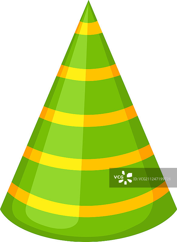 彩色卡通条纹派对帽图片素材