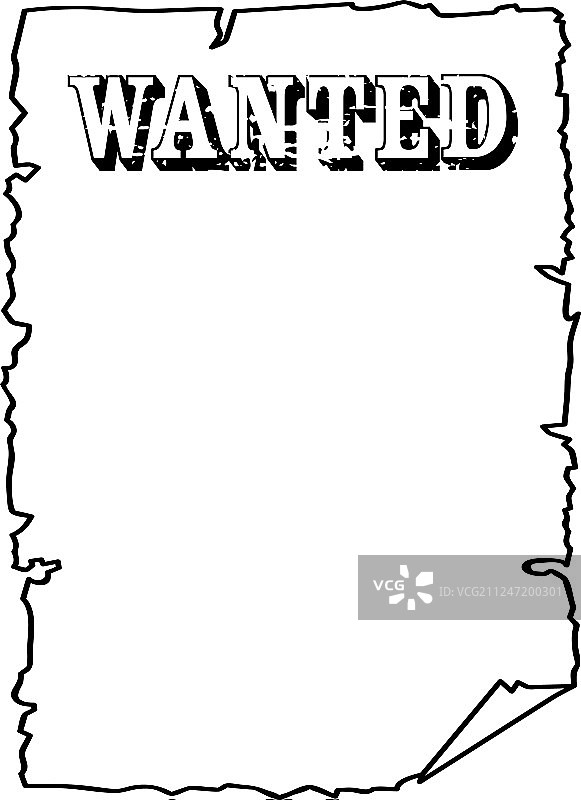 通缉海报图片素材