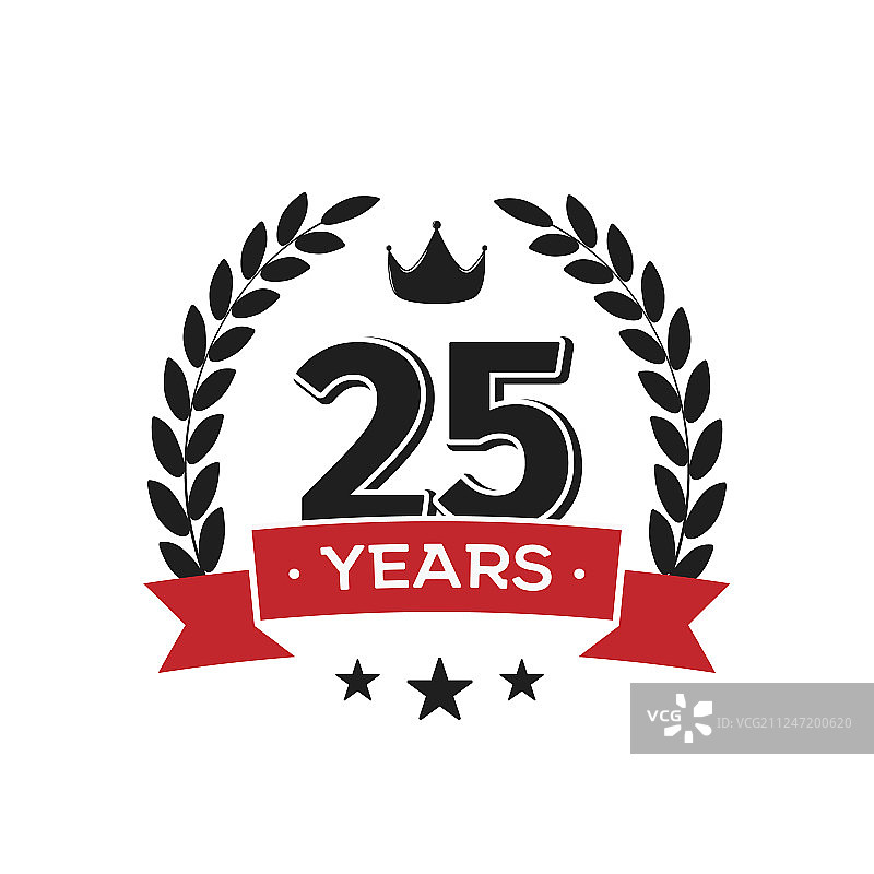 25周年复古logo模板图片素材