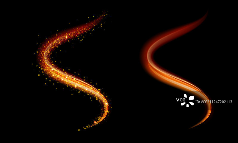 金色光焰旋转轨迹图片素材