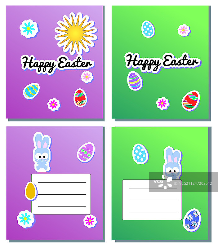 快乐的复活节卡片模板图片素材