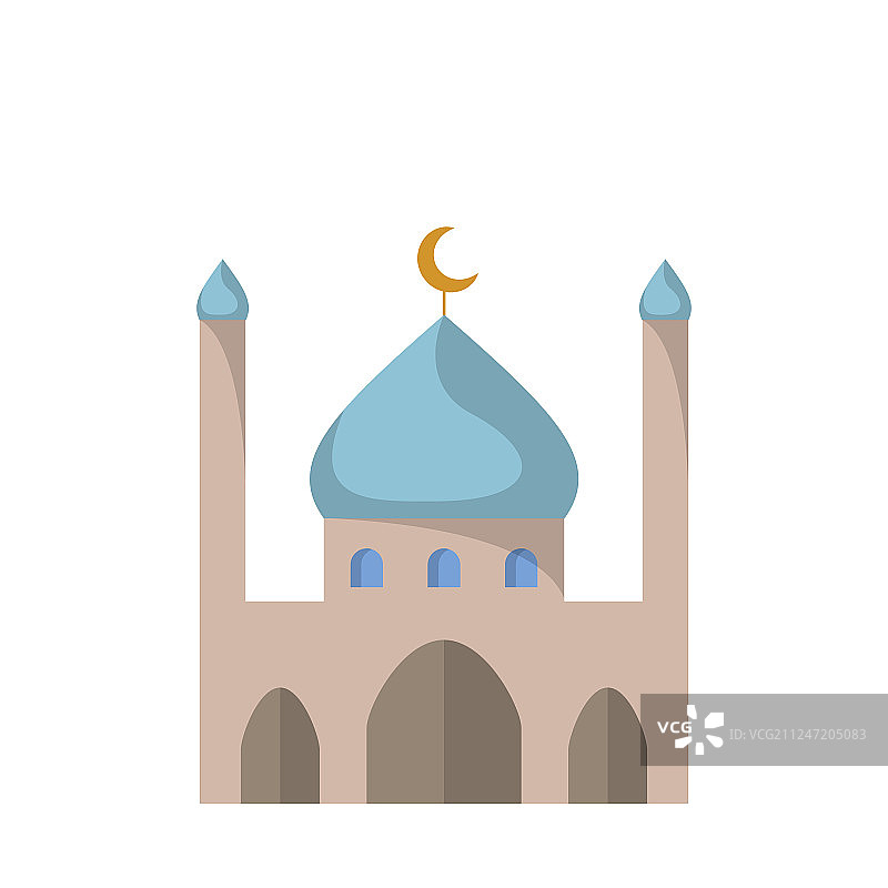 清真寺扁平图标图片素材