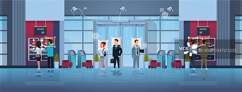 排队取款的人物图片素材