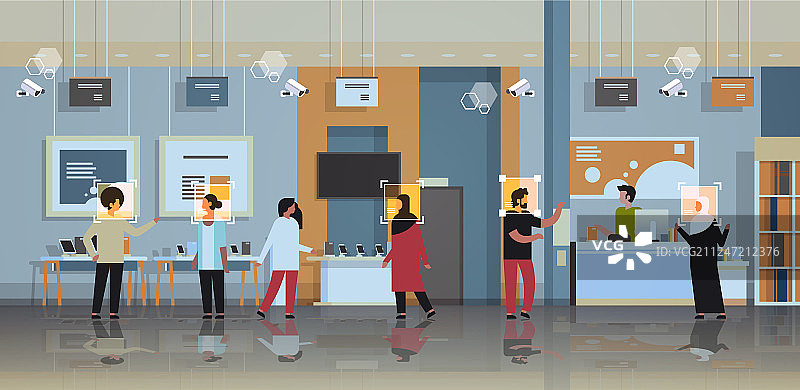 顾客选择电子设备图片素材