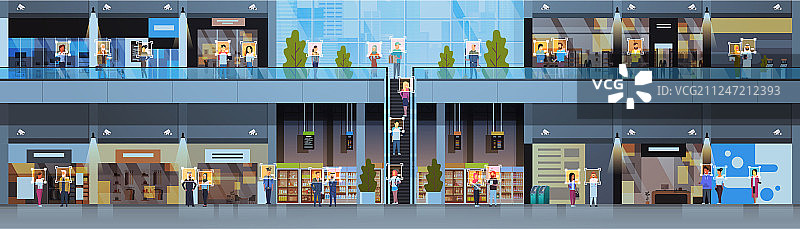 零售店面访客面部识别图片素材