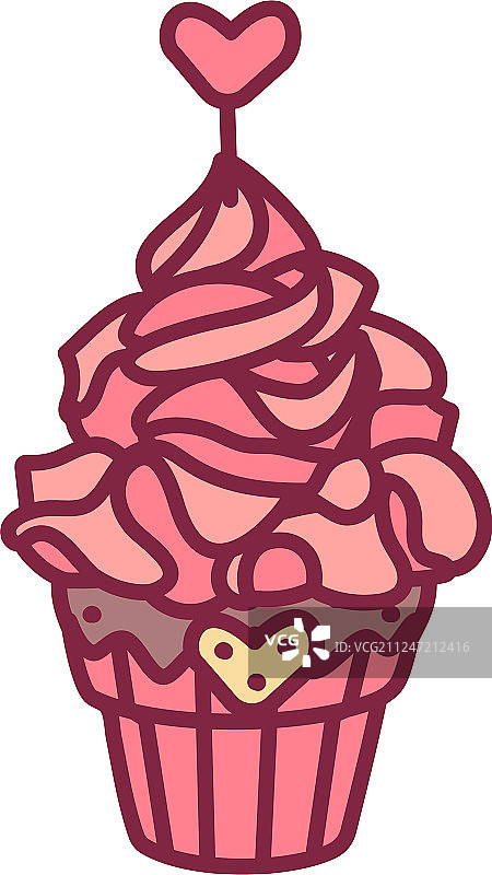 可爱的纸杯蛋糕艺术图片素材