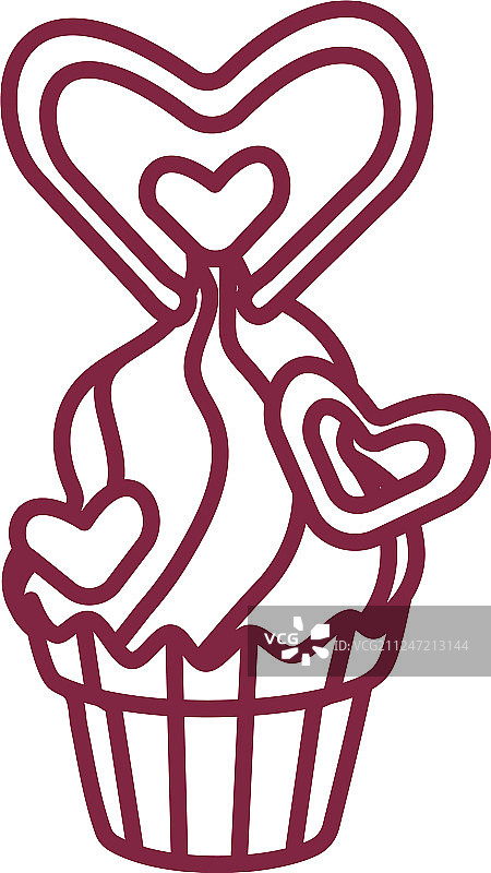 可爱的纸杯蛋糕艺术图片素材