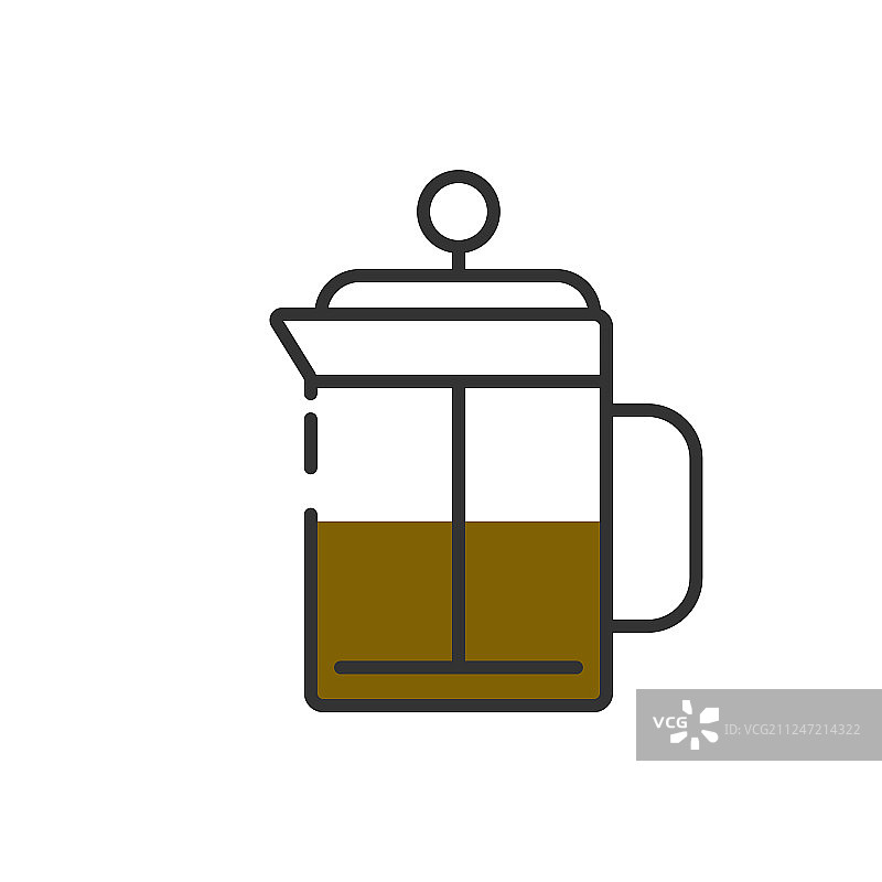 法式滤压壶早晨咖啡图片素材