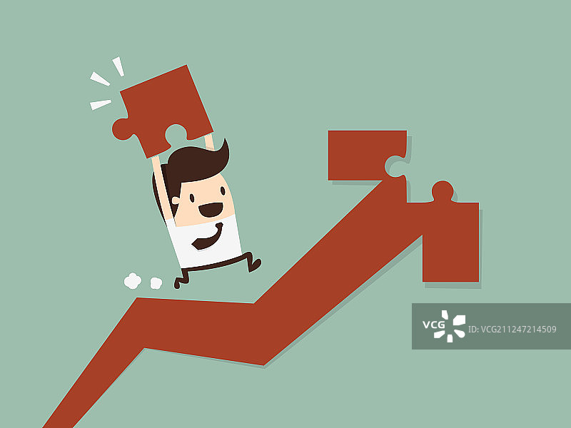 增长策略概念图图片素材