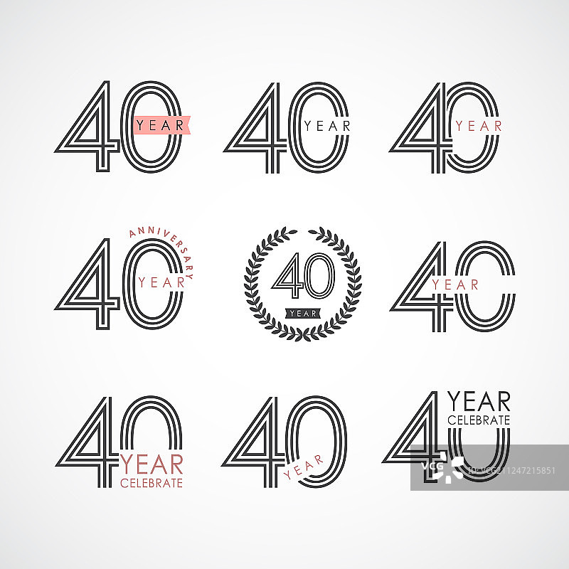 40周年纪念模板设计图片素材