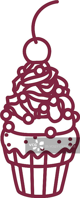 可爱的纸杯蛋糕艺术图片素材