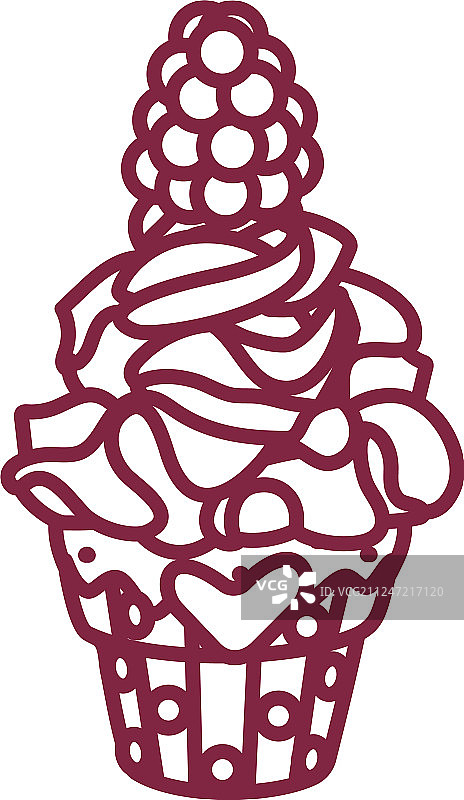 可爱的纸杯蛋糕艺术图片素材