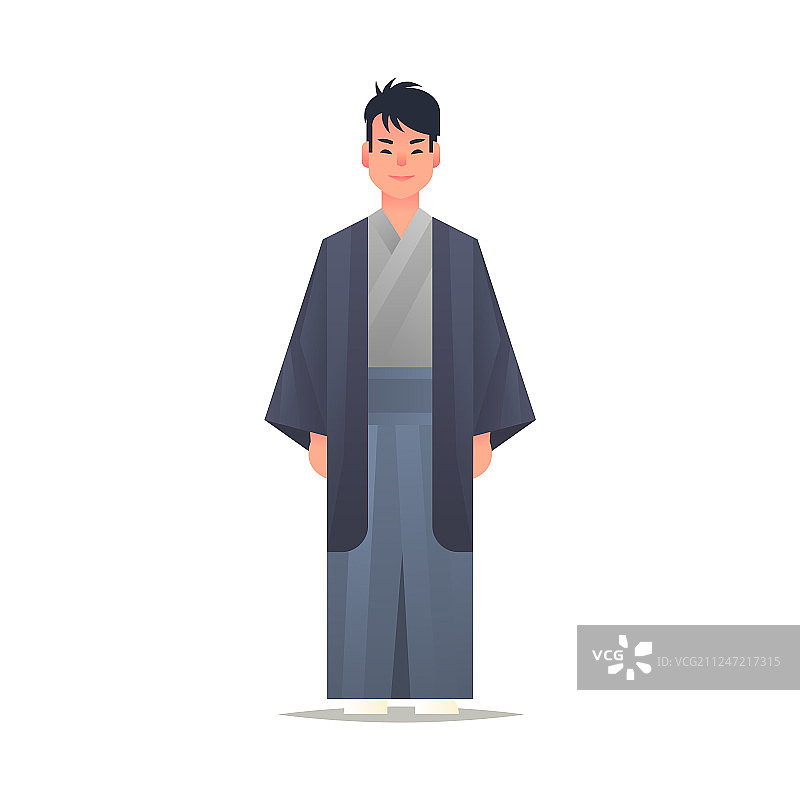 身穿传统服饰的亚洲男子图片素材