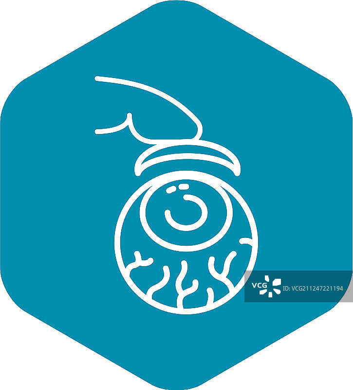 眼球隐形眼镜轮廓图标图片素材