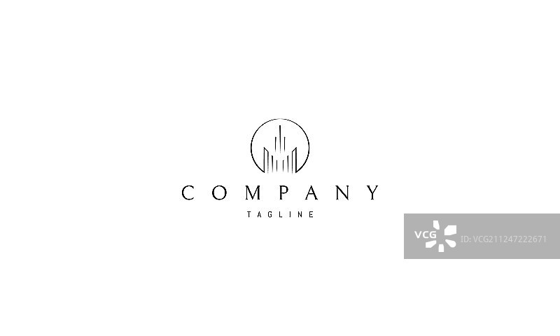黑色抽象房地产Logo设计图片素材