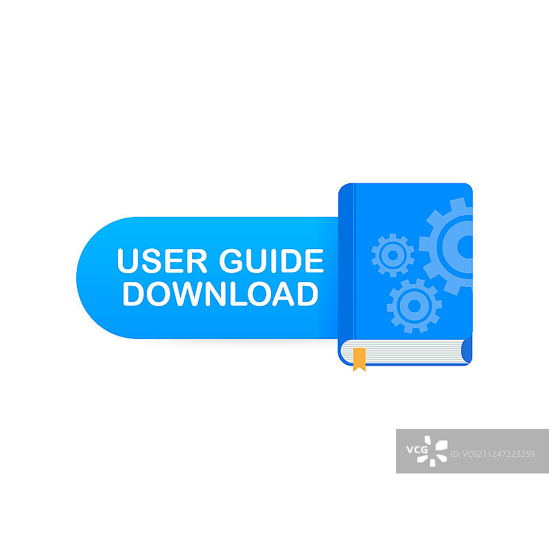 下载书籍按钮，用户指南概念图片素材