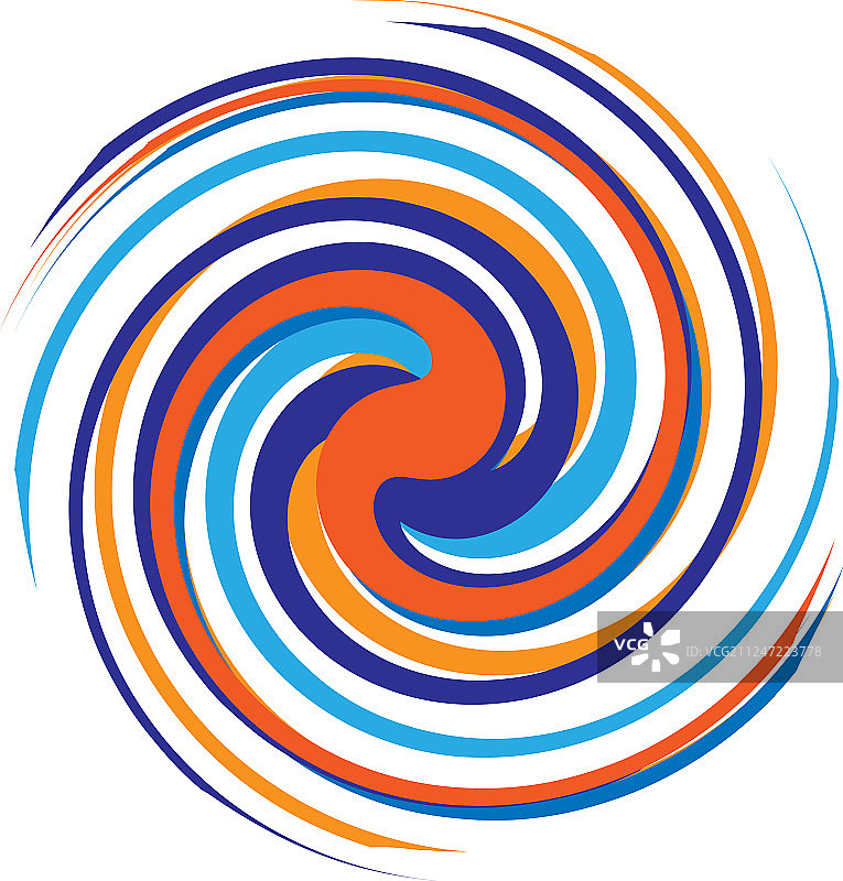 彩色螺旋同心圆图片素材