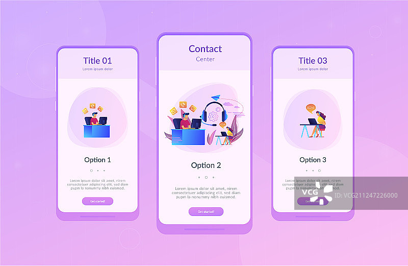 联络中心App界面模板图片素材