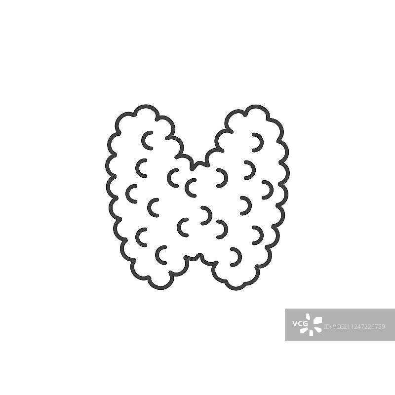 甲状腺线性图标图片素材